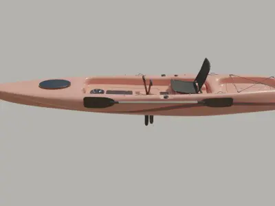 Kayak 3D model Low-poly 3D model