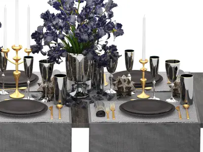 Luxury table setting  3D model