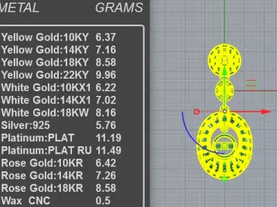 Luxury Double Pearl Diamond Drop Earrings 3D print model