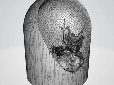 Dragon and Knight Fantasy - LED Light Up Diorama 3D print model