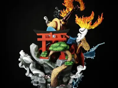 LUFFY RED HAWK - ONE PIECE - WANO - BIONIC3D 3D print model