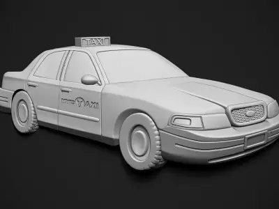 New York Taxi Bas Relief 3D print model