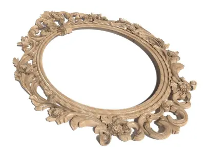 Frame-005 gold ornate frame 3D model