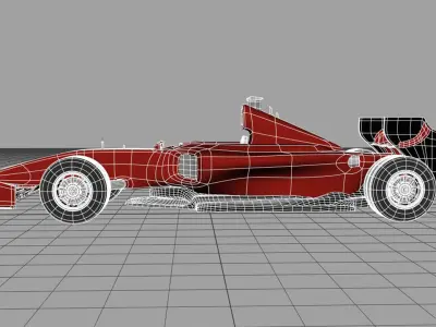 Red Formula 1 3D model  3D model