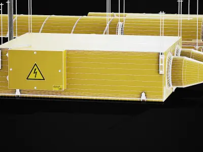 Ventilation system ID 5 Low-poly 3D model