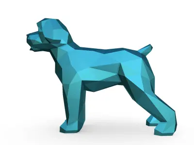 Wheaten Terrier dog 3D print model