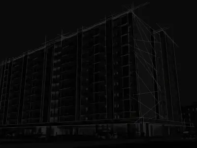 Apartment Building Modern Architecture 2018 3D model