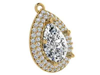 Pear Halo Pendant 3613 3D print model