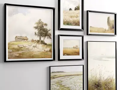Minimal Photo Frame Set - 17 Low-poly 3D model