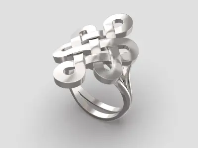 R 153 ring with ornament 3D print model