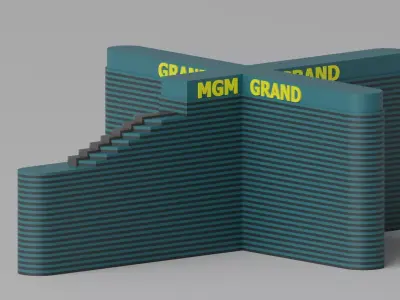 MGM Grand Building Las Vegas 3D model