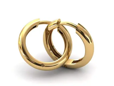 12mm round earrings 3D print model