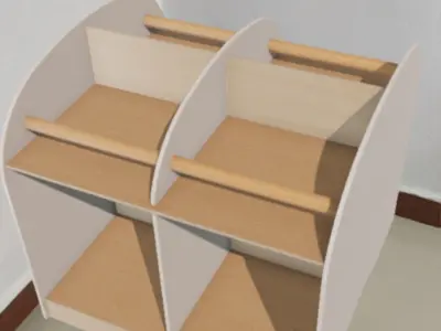 AlbumTrayMaxivision White Low-poly 3D model