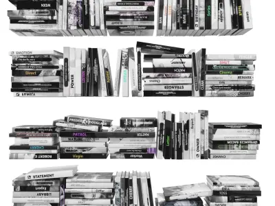 Books 150 pieces 2-4-2 Low-poly 3D model