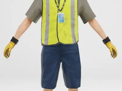 Worker Pack Low-poly 3D model purchase
