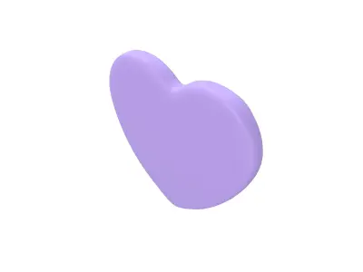 Twitter Heart Emoji v1 006 Low-poly 3D model