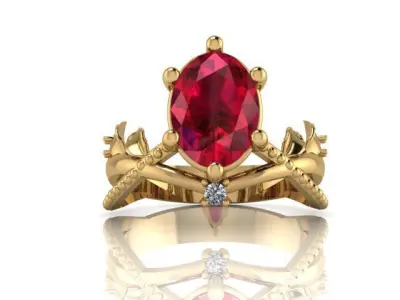 ANILLO HOJAS  3D model