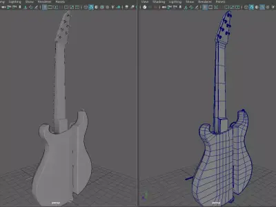 Guitar 3D model