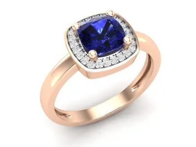 AV 338 Diamond Ladies Bridal Engagement Ring 3D print model