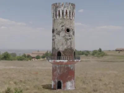 Tower old Low-poly 3D model