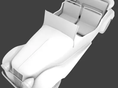 Old Antique Car 3D Model Free low-poly 3D model