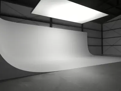 studio warehouse 3d scene for blender cycles and octane 3D model