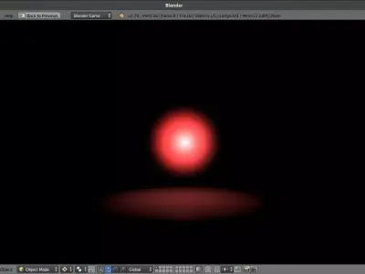 Energy Ball Red - Blender Game Engine Low-poly 3D model