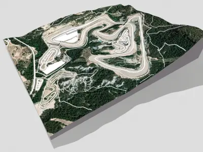 Parcmotor Castelloli Circuit Barcelona Spain 3D model