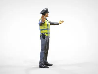 N1 Traffic Police with whistle 3D print model