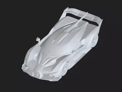 Futuristic Car STL Prototype Model 3D print model