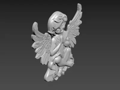 Angel Bas-Relief 3D model