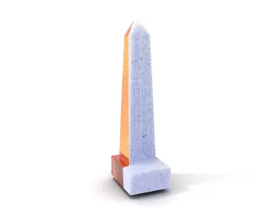 Amber Obelisk model pack Low-poly 3D model