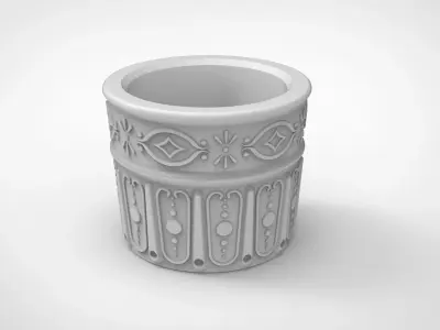 Baroque style vase 3D print model