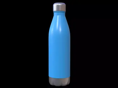 Blue Water Bottles Collection PBR 3D Model Pack