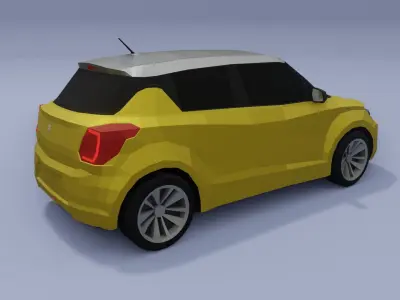 Suzuki Swift low poly 3D model Low-poly 3D model