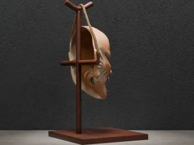 Tiger Mask Theater Noh Japanese 3D model 3D model