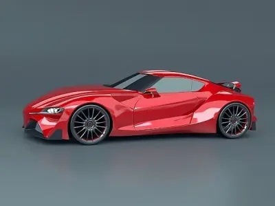 Toyota ft1 concept car restyled 3D model