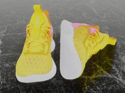 UNDER ARMOUR CURRY FLOW 9 3D SHOES Low-poly 3D model