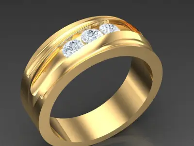 Luxury Men Rings Designs 4MR072 3D print model