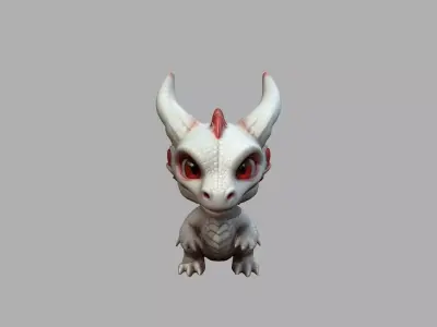 Dragon Cartoon Stylized Low-poly 3D model