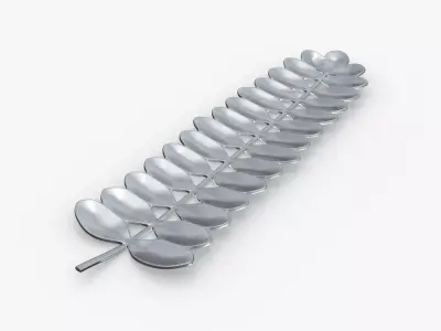 Branch Jungle Chrome Low-poly 3D model