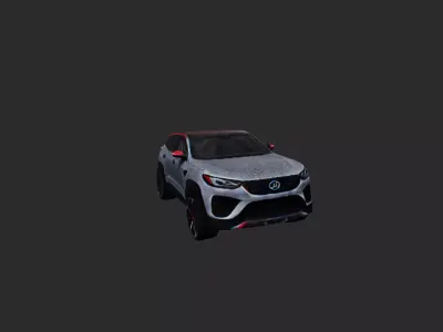 SUV low poly 3D model