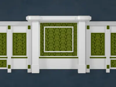 16 pack of Decorative Mouldings Collection  Low-poly 3D model