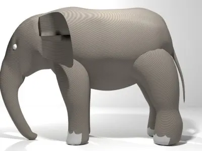 Elephant - Africa Female 3D model
