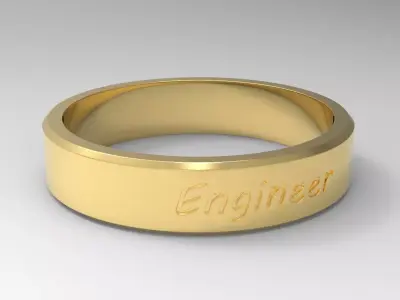 Engineer Ring Gold 3D print model