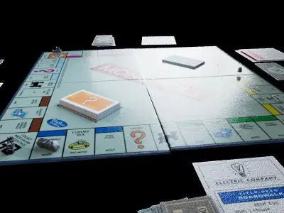 Monopoly Board Game Low-poly 3D model