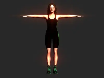 Fitness suit Low-poly 3D model
