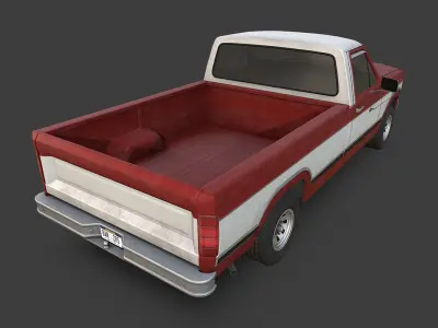 Pickup Truck Low-poly 3D model order
