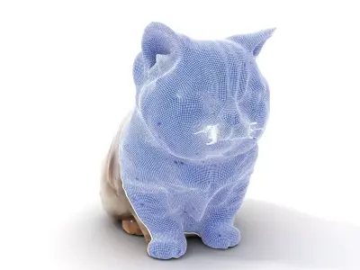 Fluffy Kitten model pack Low-poly 3D model