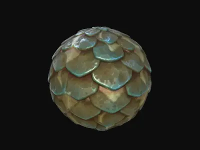 10 Seamless Scales PBR Materials - Set 2 - Texture